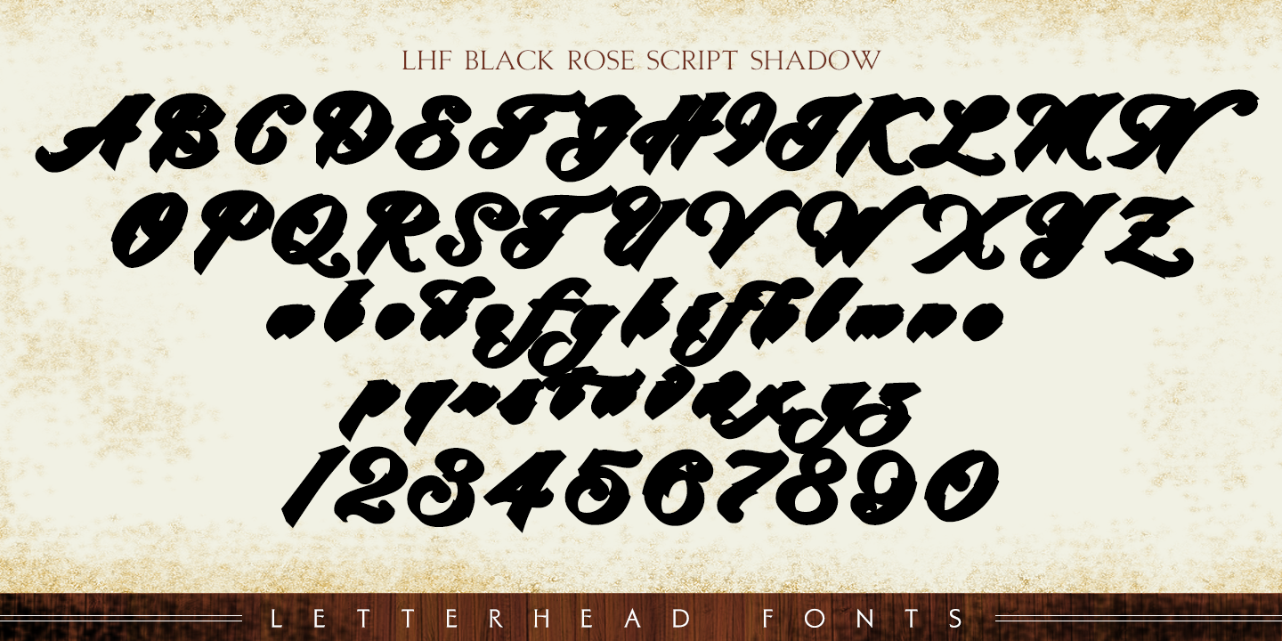 Beispiel einer LHF Black Rose Script Script-Schriftart